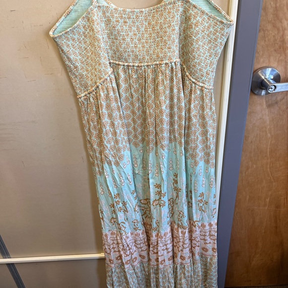 Spell full length Maxi Dress - Blue and Cream Pattern 3XL NWOT - Picture 12 of 13